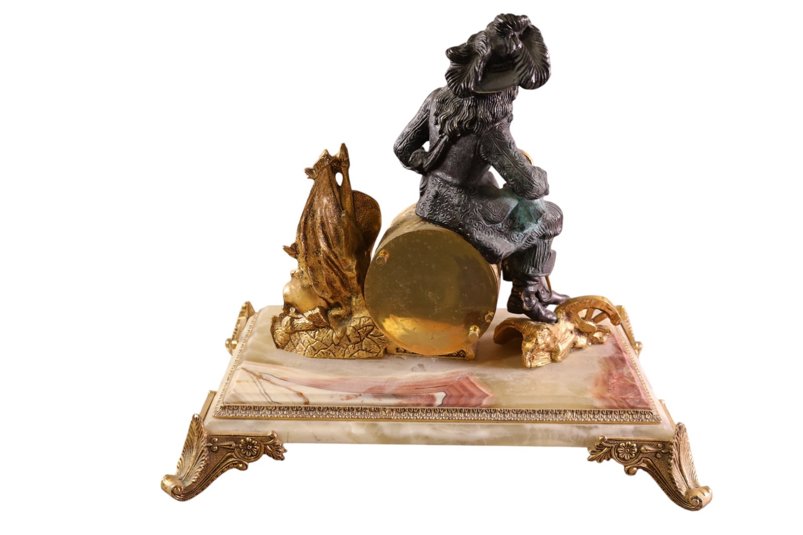LARGE FIGURAL MANTLE CLOCK - 5