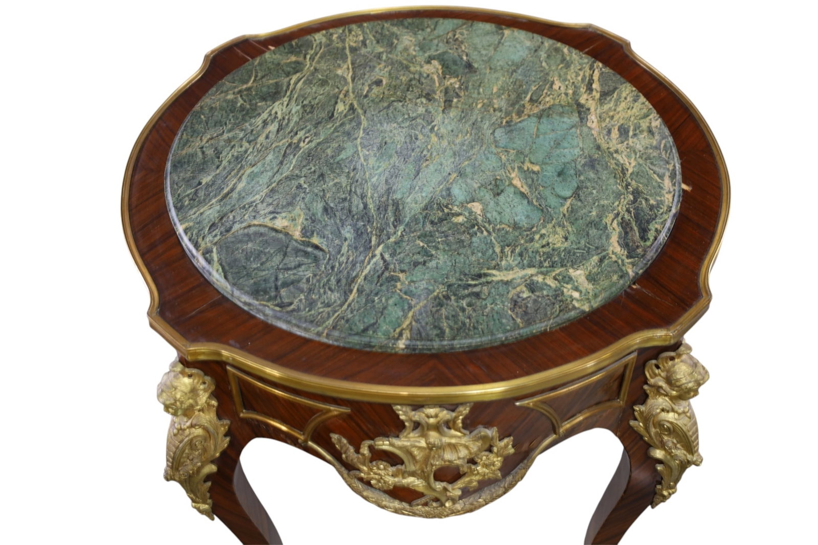 FRENCH STYLE MARBLE TOP SIDE TABLE - 2