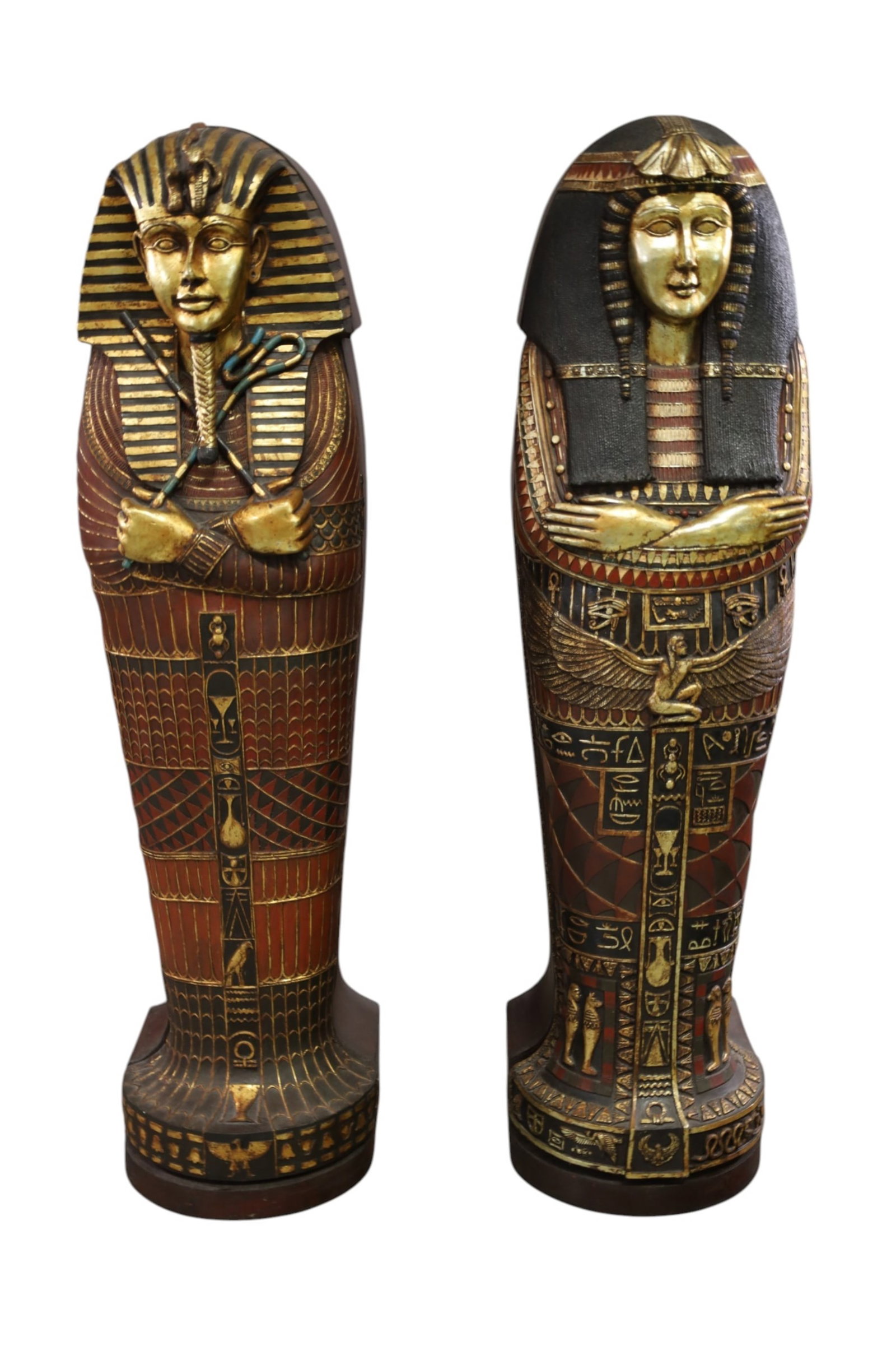 PAIR OF SARCOPHAGUS CABINETS (1 of 4)