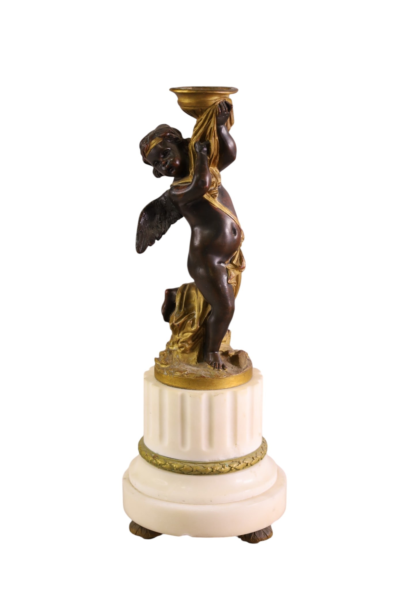 FIGURAL BRONZE CANDLESTICK (1 of 4)