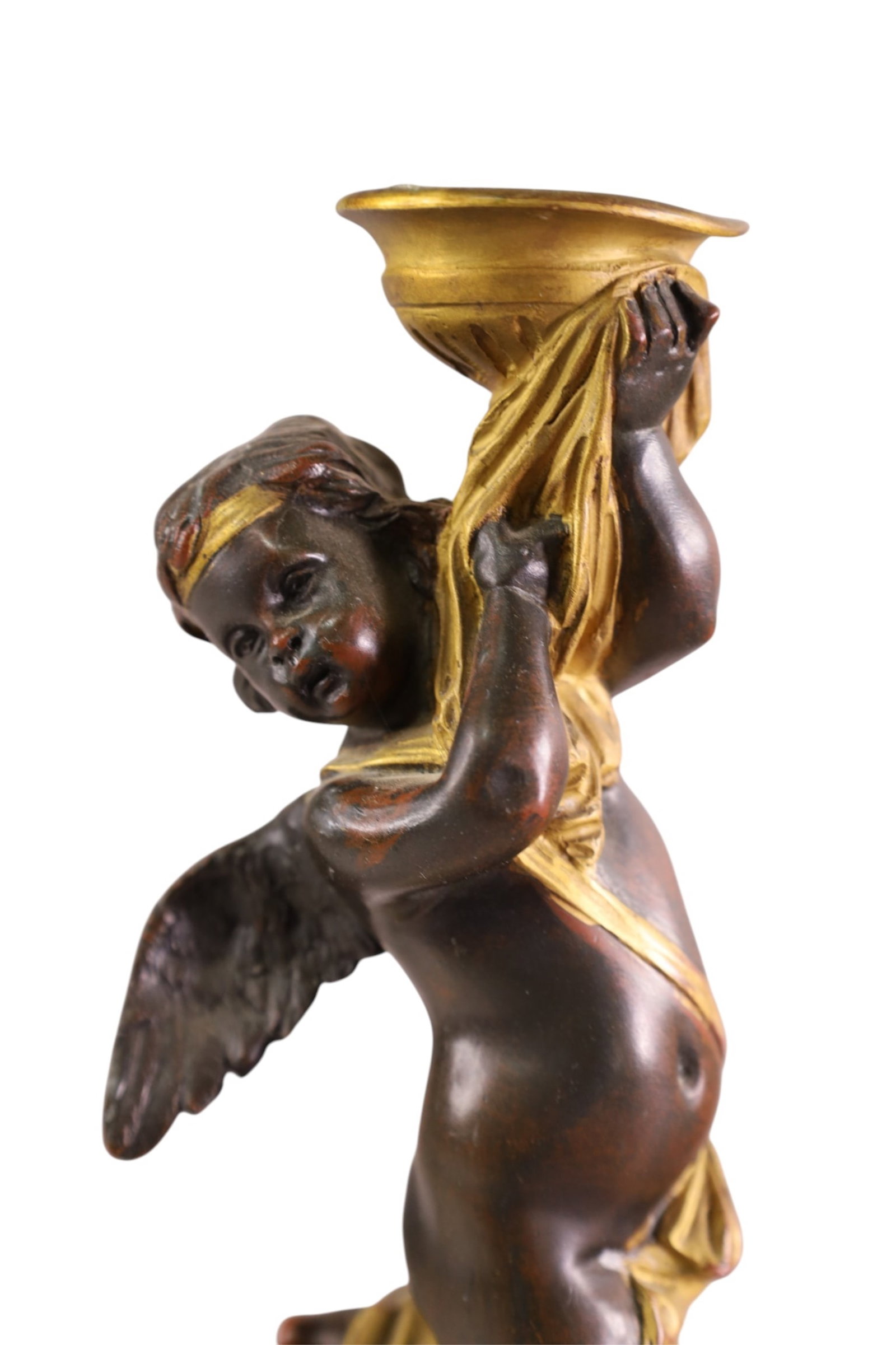 FIGURAL BRONZE CANDLESTICK - 2