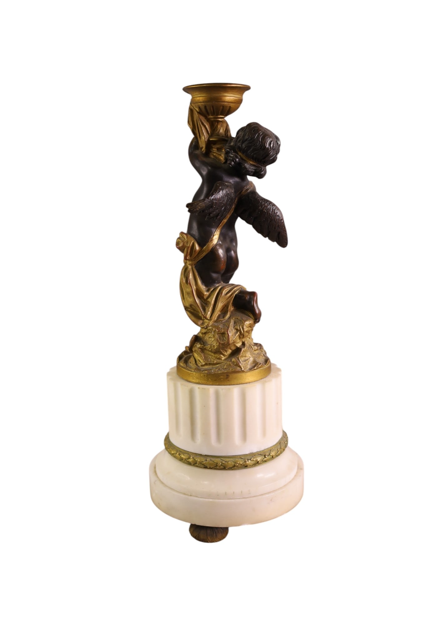 FIGURAL BRONZE CANDLESTICK - 3