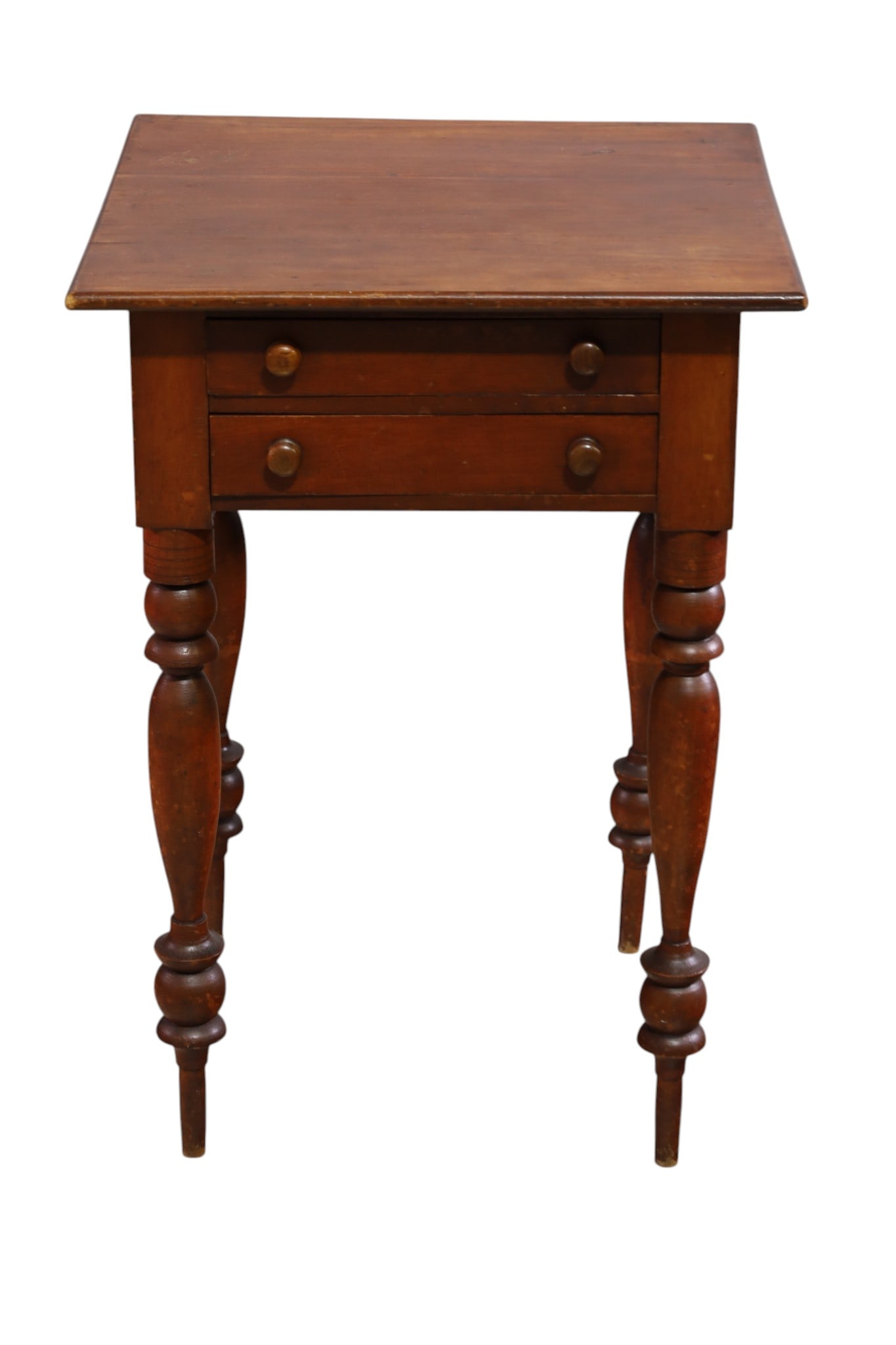 19TH CENTURY TWO DRAWER SIDE TABLE (1 of 3)