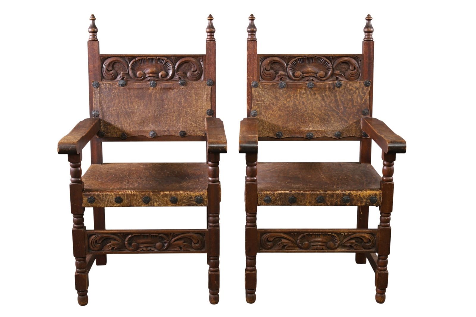 PAIR OF SPANISH ARMCHAIRS (1 of 3)
