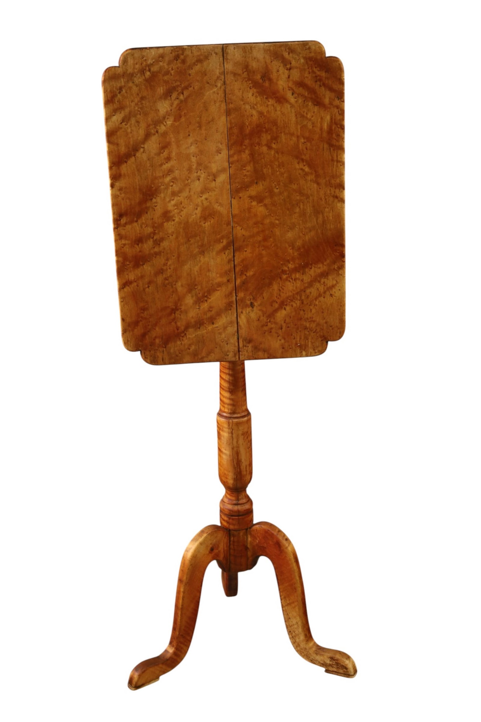 19TH CENTURY TILT TOP TABLE: TRI LEG, TILT TOP SIDE TABLE, 18" W x 13" D x 29" H. THIS ITEM EXCEEDS SIZE LIMITATIONS FOR IN HOUSE SHIPPING, MUST BE PICKED UP IN HOUSE OR SHIPPED VIA 3rd PARTY GROUND SHIPPER.