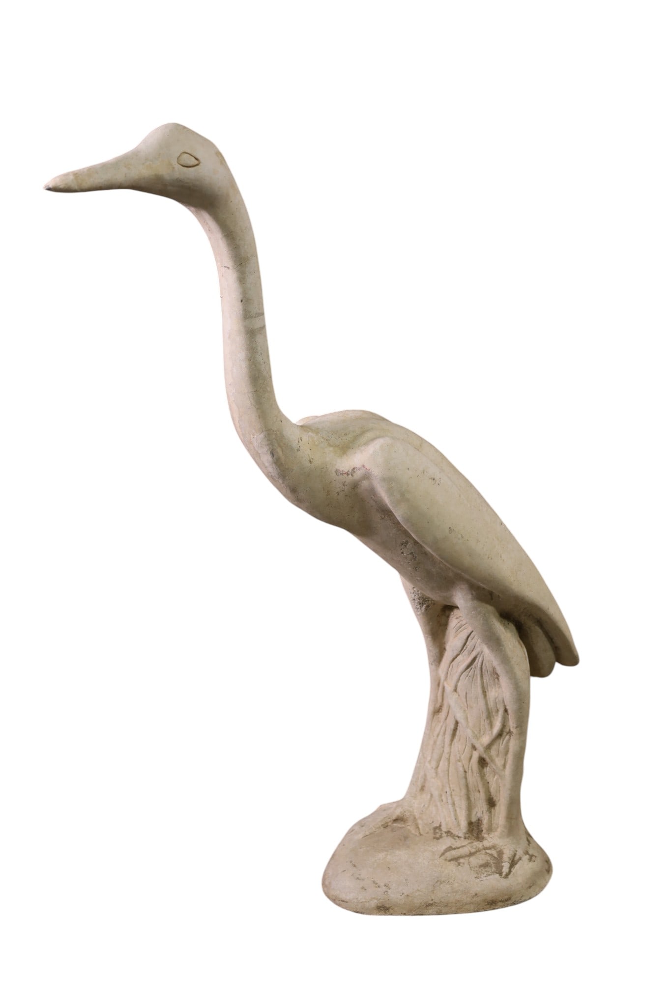 CONCRETE CRANE: LARGE CONCRETE YARD BIRD, CRANE. 37" H. THIS ITEM EXCEEDS SIZE LIMITATIONS FOR IN HOUSE SHIPPING, MUST BE PICKED UP IN HOUSE OR SHIPPED VIA 3rd PARTY GROUND SHIPPER.