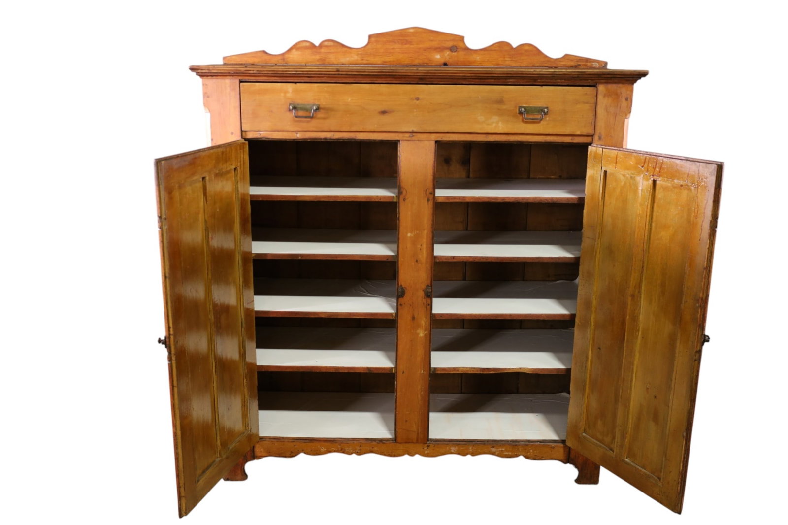 PRIMITIVE PINE CUPBOARD - 4