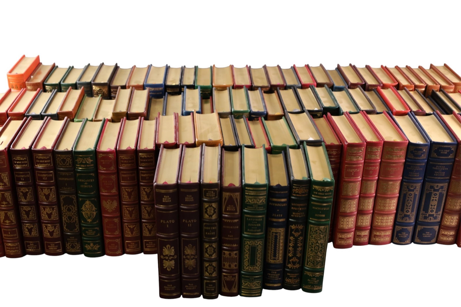 COLLECTION OF 93 EASTON PRESS LEATHER BOUND BOOKS: COLLECTION OF 93 25TH ANNIV. LIMITED EDITION OF THE GREATEST BOOKS OF THE WESTERN WORLD