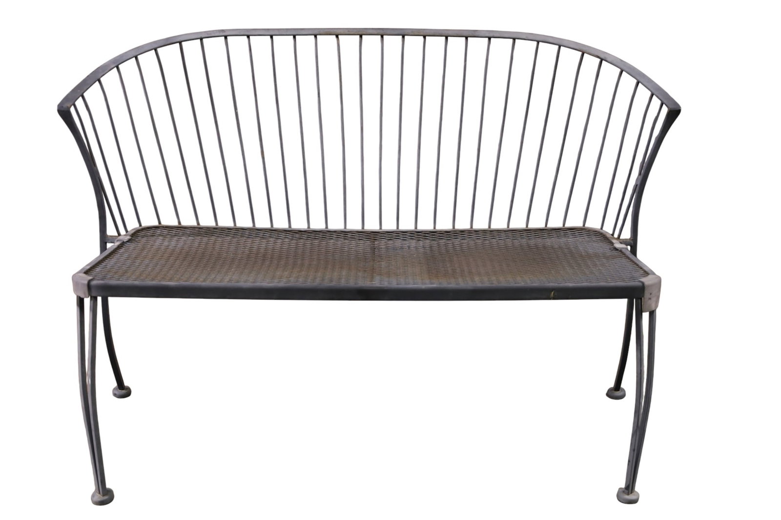 PATIO BENCH: VINTAGE PATIO BENCH, 42" W x 18" D x 32" H. THIS ITEM EXCEEDS SIZE LIMITATIONS FOR IN HOUSE SHIPPING, MUST BE PICKED UP IN HOUSE OR SHIPPED VIA 3rd PARTY GROUND SHIPPER.