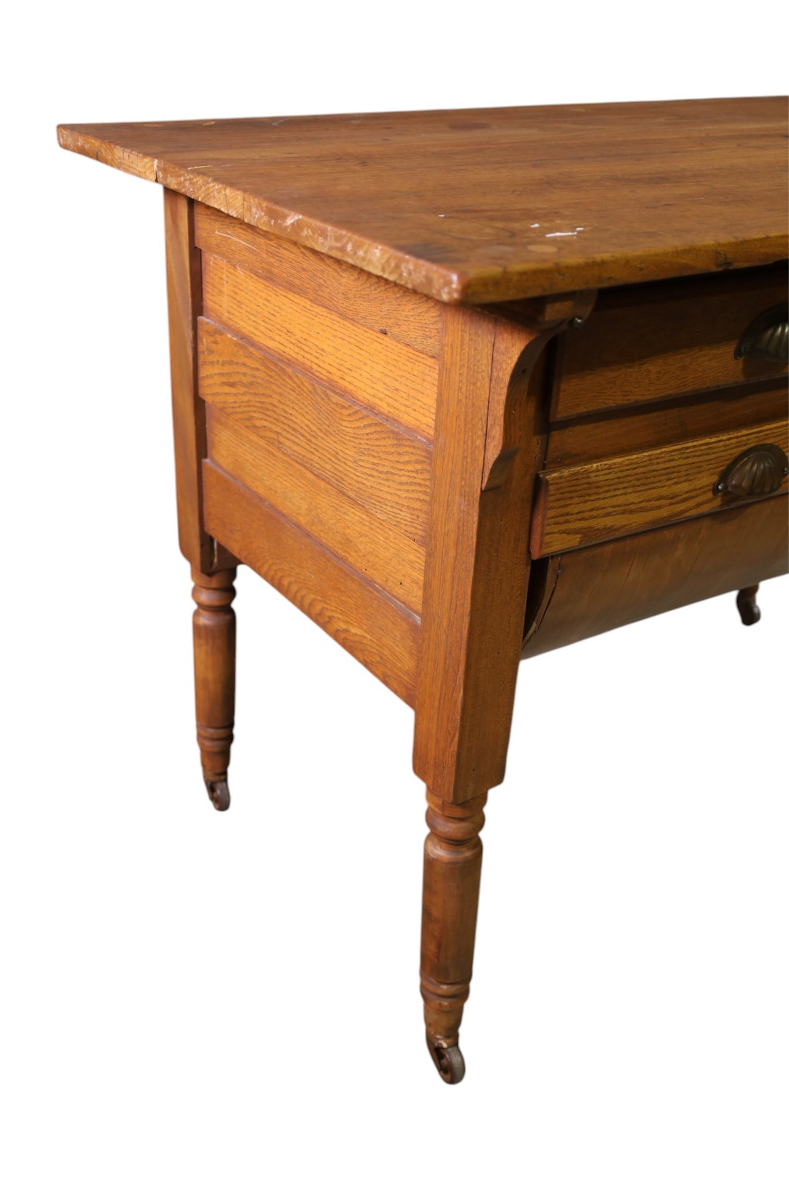 PRIMITIVE KITCHEN POSSUM BELLY TABLE - 5