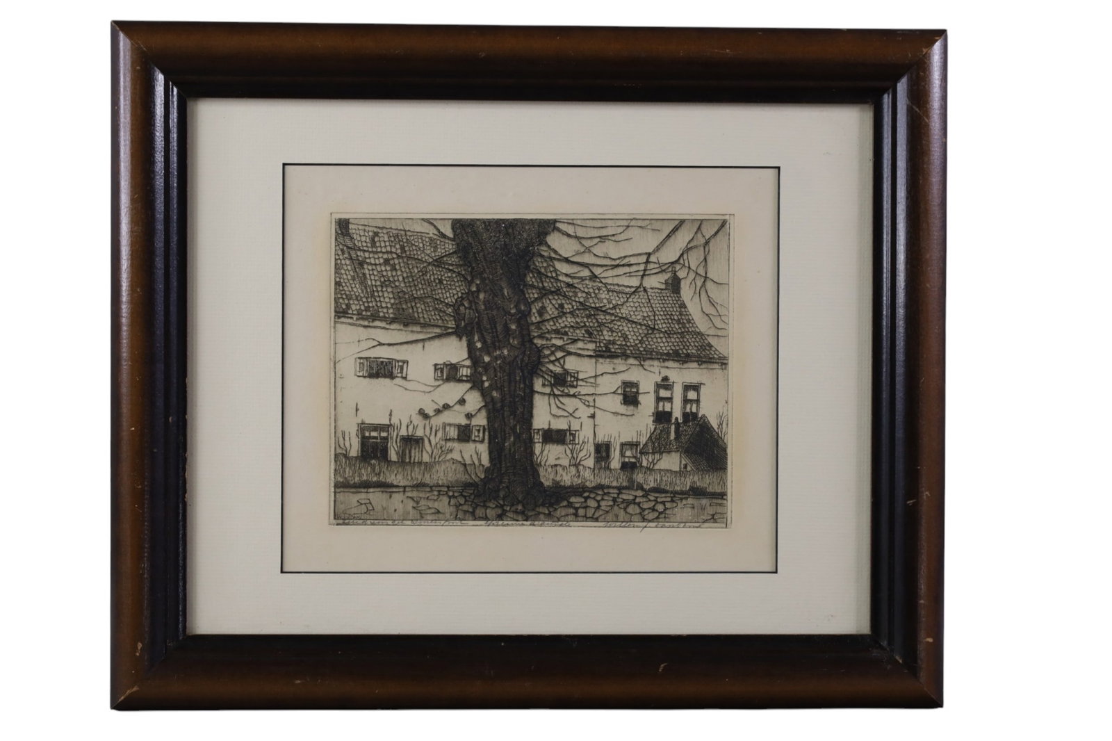 W.J. VAN DAM ETCHING: SMALL ETCHING, SIGNED LOWER LEFT. 16" X 13"