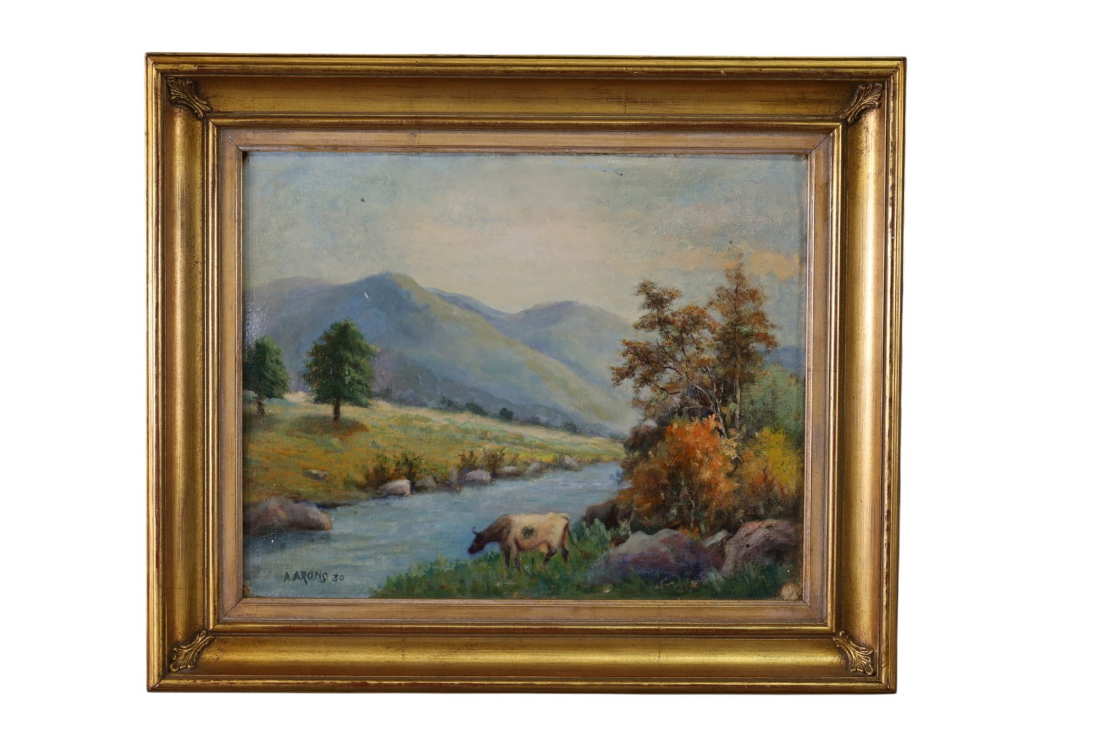 1930 LANDSCAPE OIL PAINTING (1 of 3)