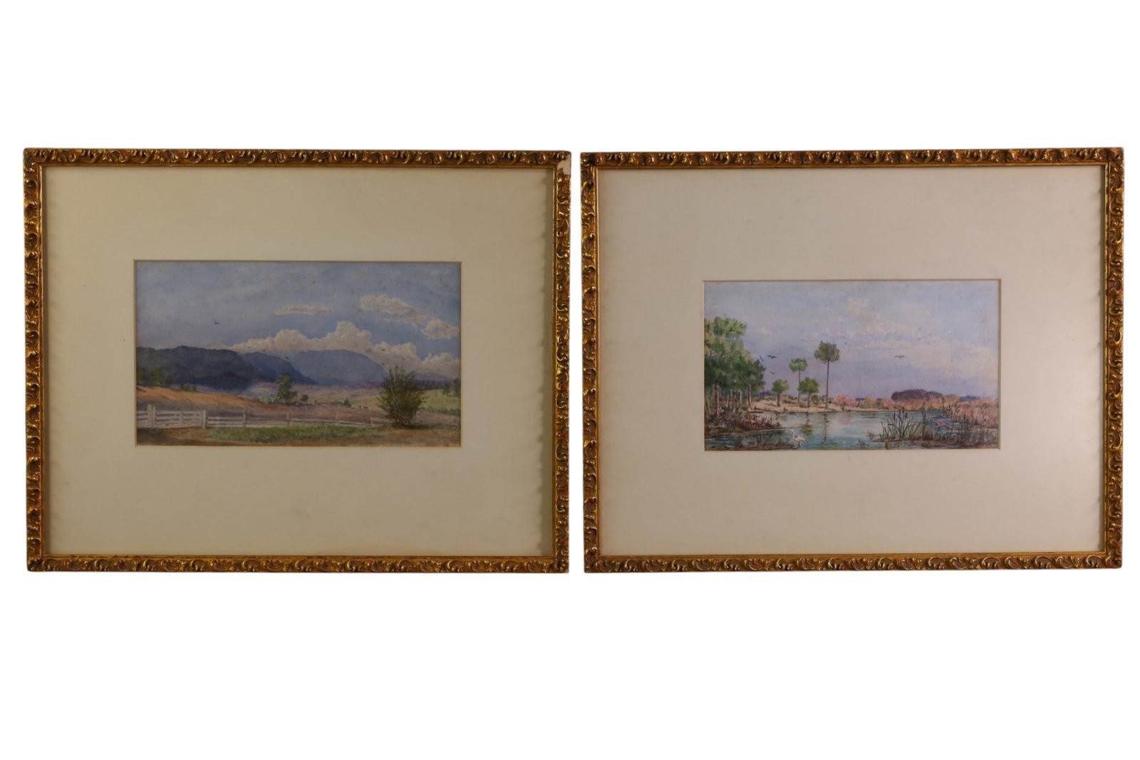 PAIR OF WATERCOLORS (1 of 4)