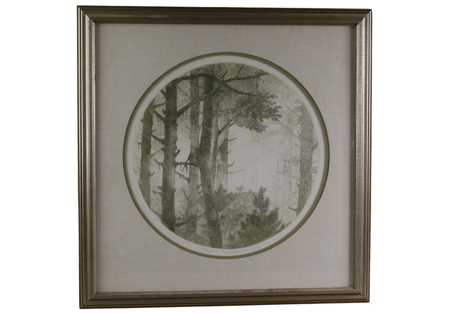 RICHARD VOLPE ETCHING: TITLED FOG BOUND, 97/125. 23" x 23"