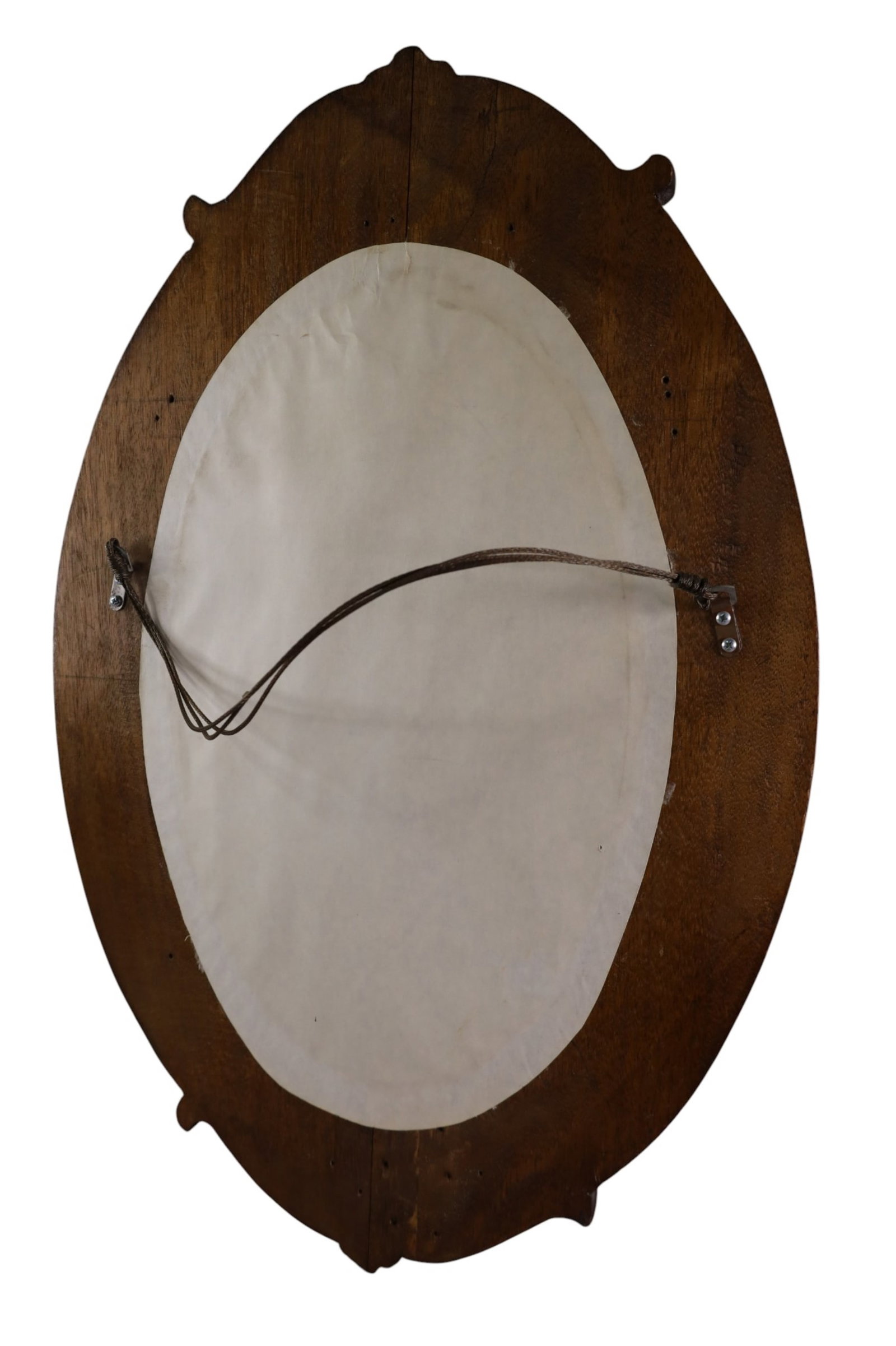 ANTIQUE OAK WALL MIRROR - 3