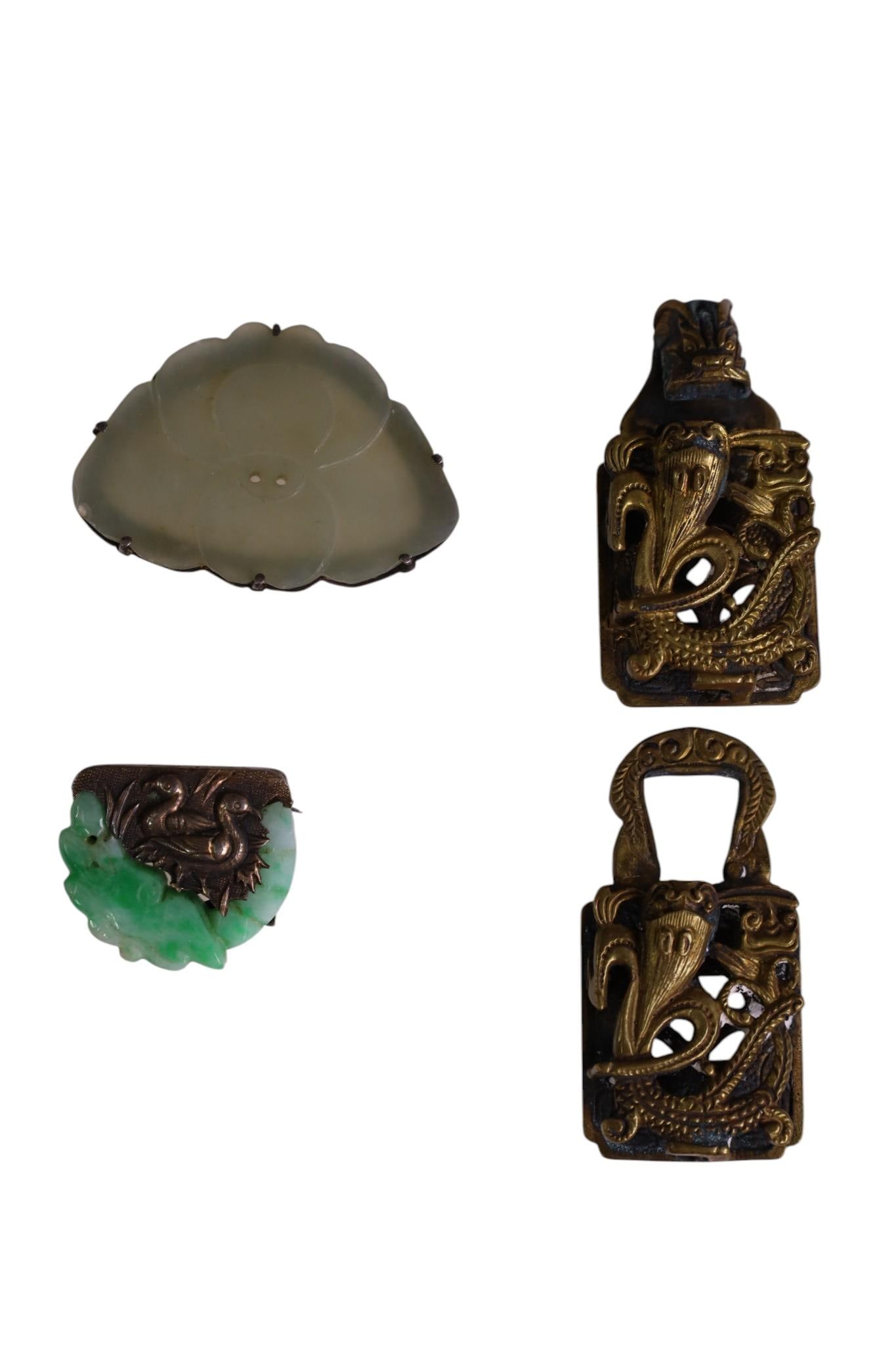 2 PIECES OF CHINESE JEWELRY & BUCKLE (1 of 4)