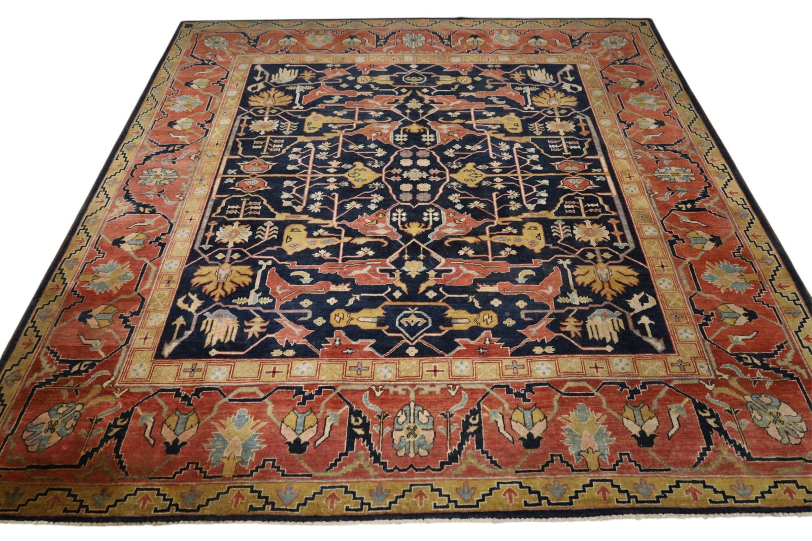 APPROX 8' x 8' HANDMADE WOOL RUG (1 of 4)