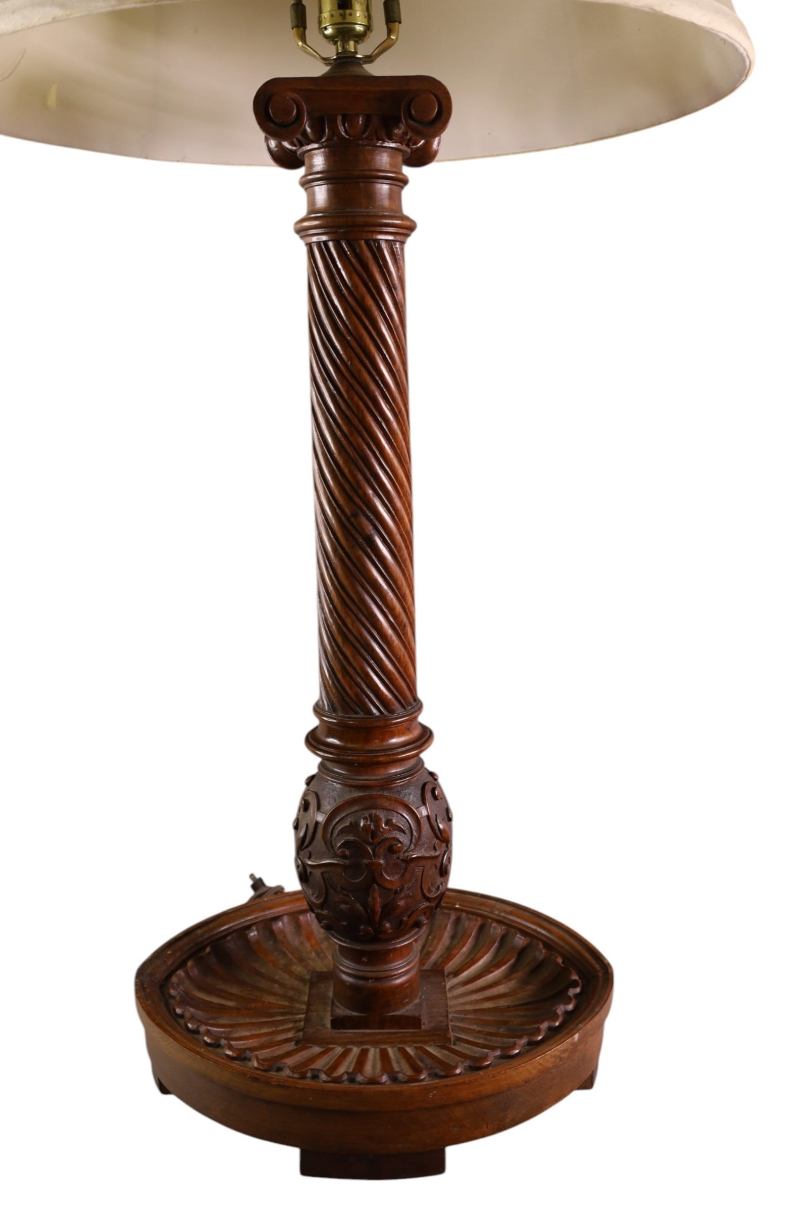 LARGE WOODEN TABLE LAMP - 2