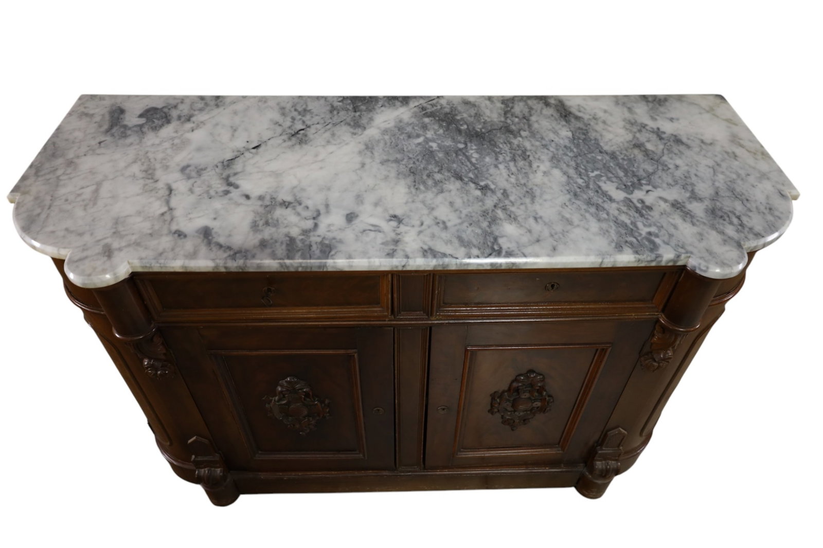 VICTORIAN MARBLE TOP BUFFET - 2