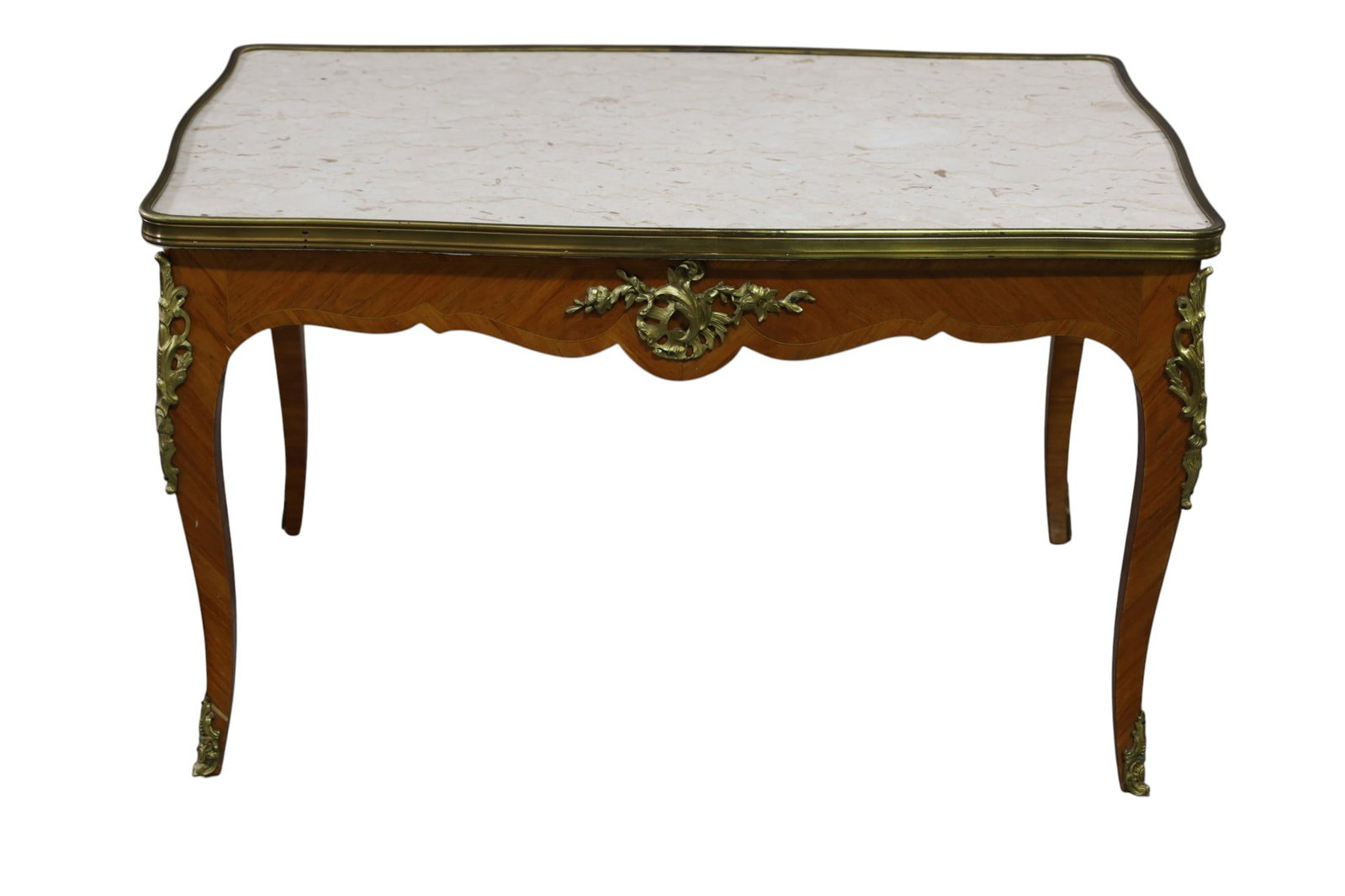 FRENCH MARBLE TOP COFFEE TABLE (1 of 3)