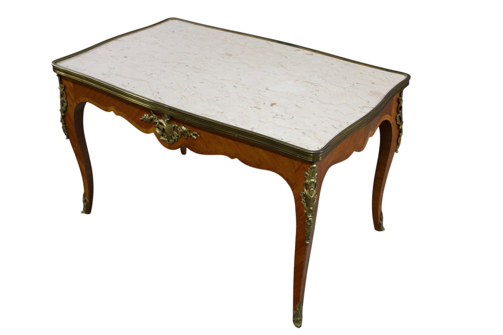 FRENCH MARBLE TOP COFFEE TABLE - 2