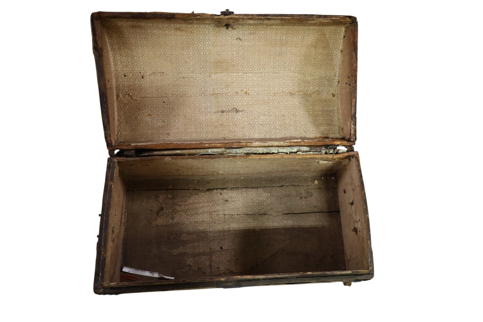 SMALL ANTIQUE COWHIDE TRUNK - 3