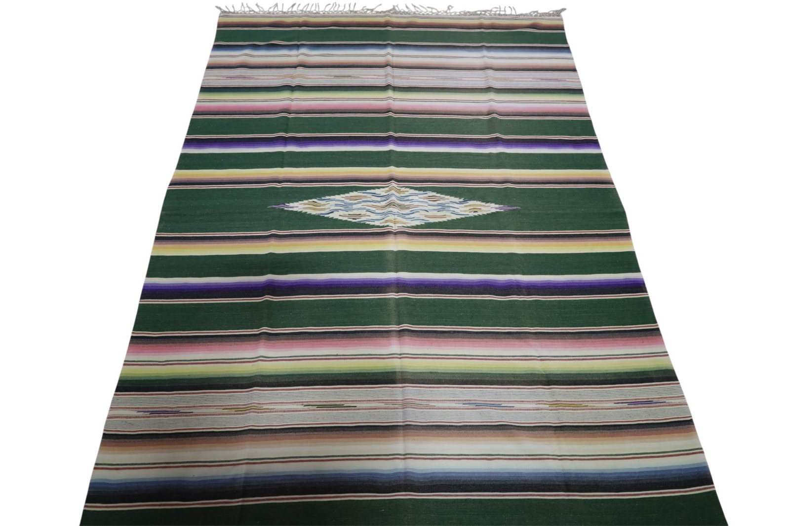 MEXICAN SALTILLO BLANKET: MEXICAN SALTILLO BLANKET. 87" x 60"