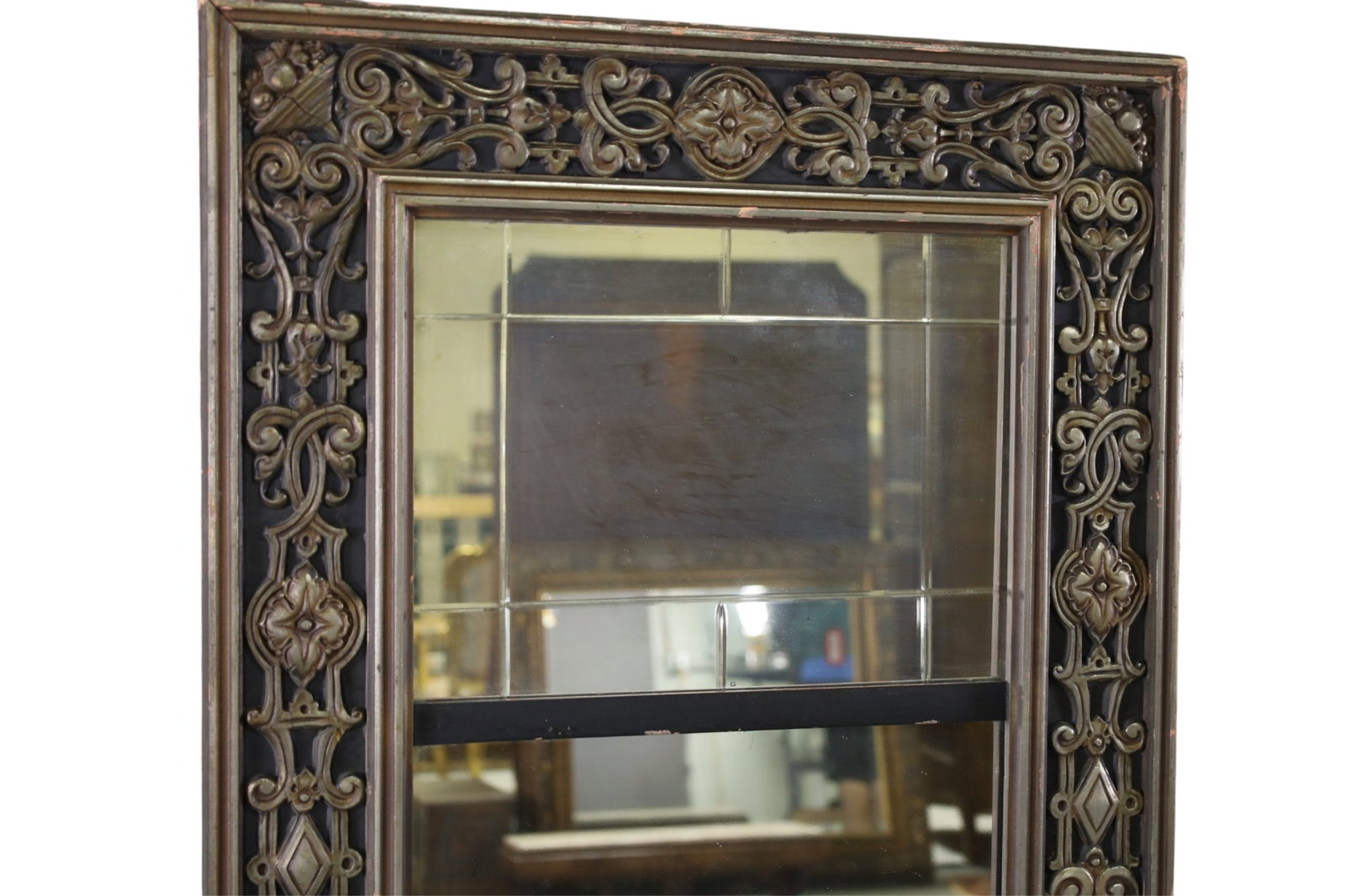1920'S BEVELED WALL MIRROR - 2