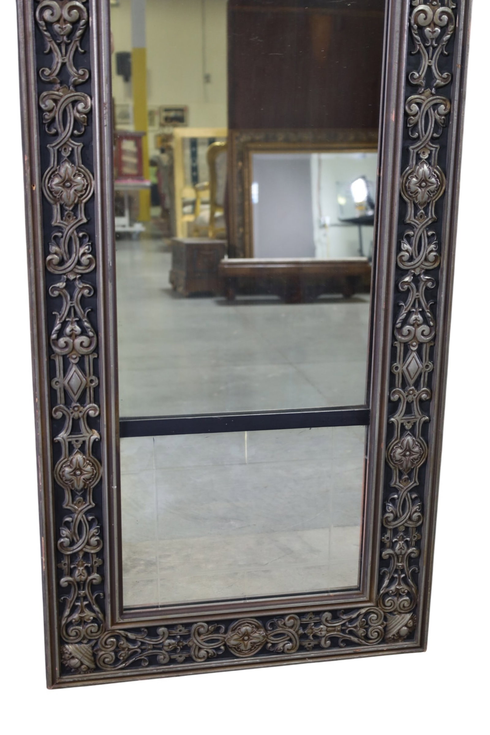 1920'S BEVELED WALL MIRROR - 3