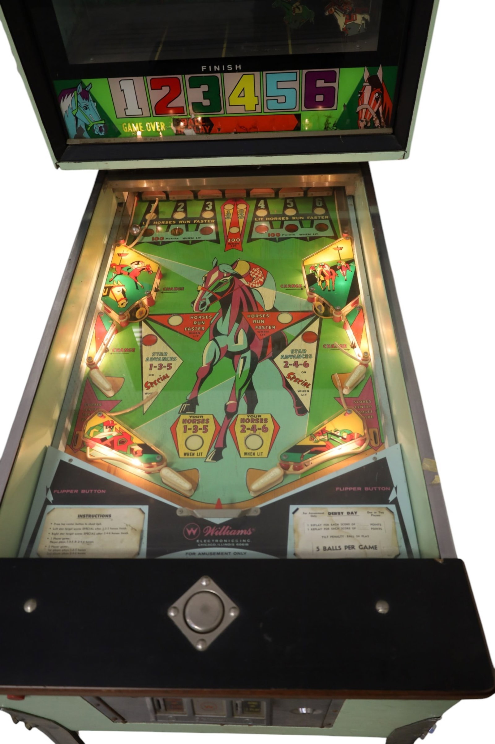 DERBY DAY PINBALL MACHINE - 2