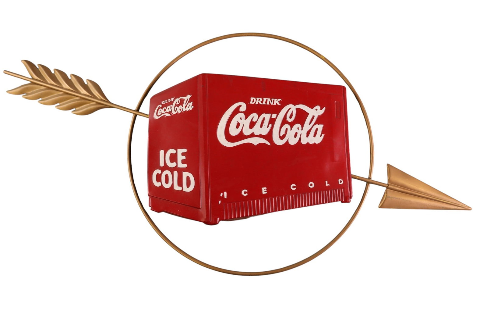 COCA COLA ARROW COOLER SIGN (1 of 3)