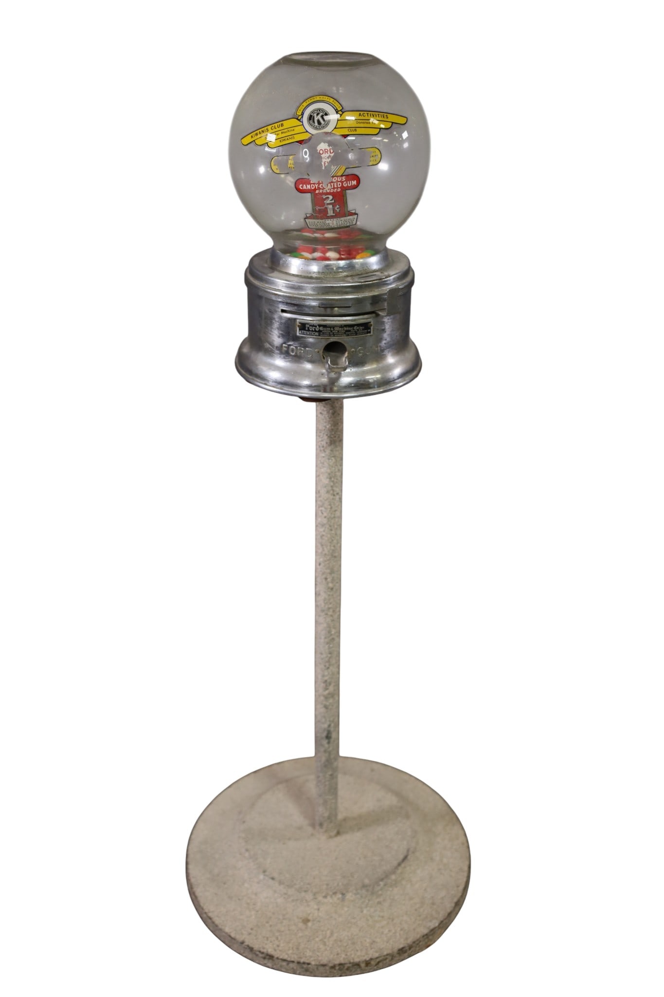 FORD 1 CENT GUMBALL ON STAND (1 of 4)