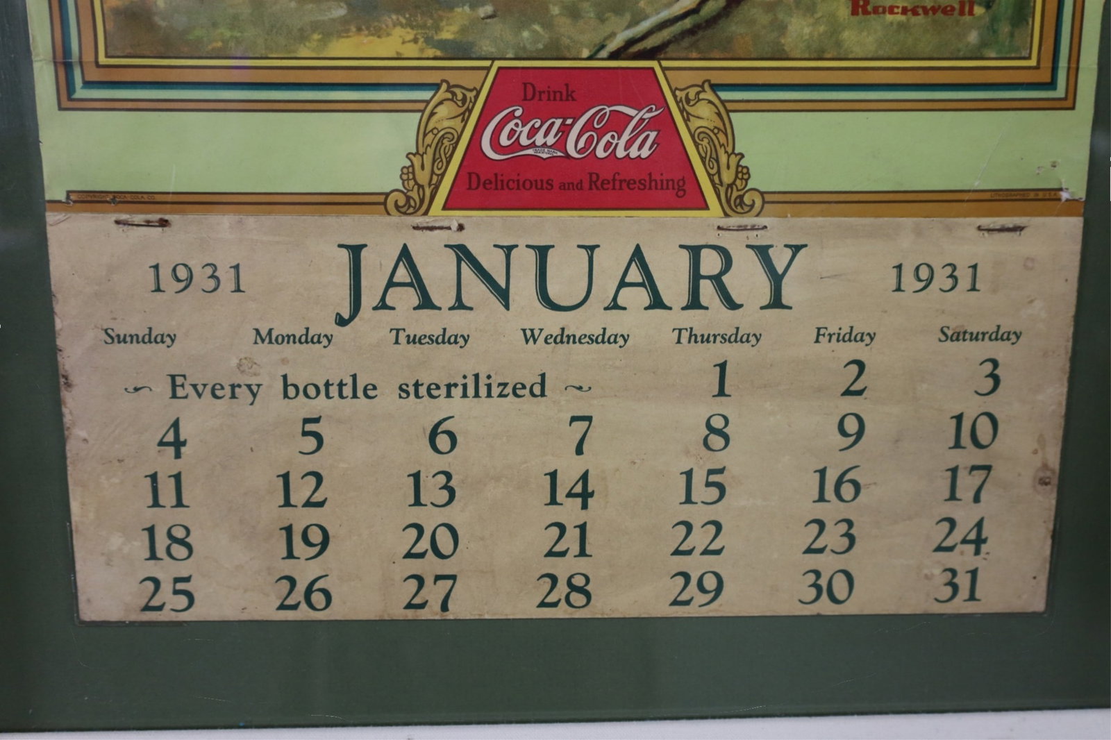 1931 COCA COLA CALENDAR - 2
