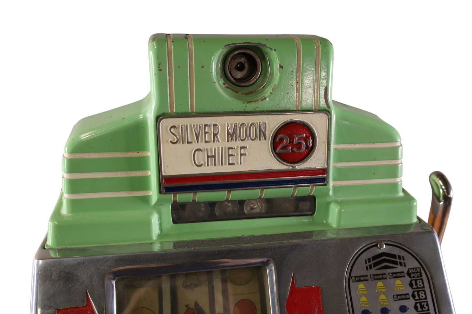 25 CENT SILVER MOON CHIEF SLOT MACHINE - 3