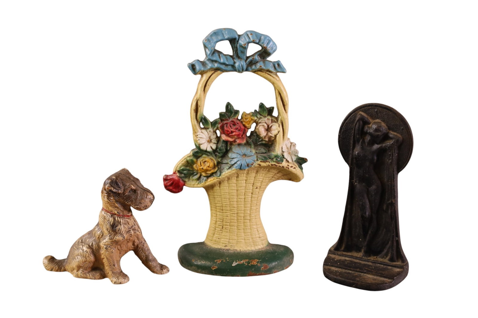 2 CAST IRON DOORSTOPS & BANK (1 of 6)