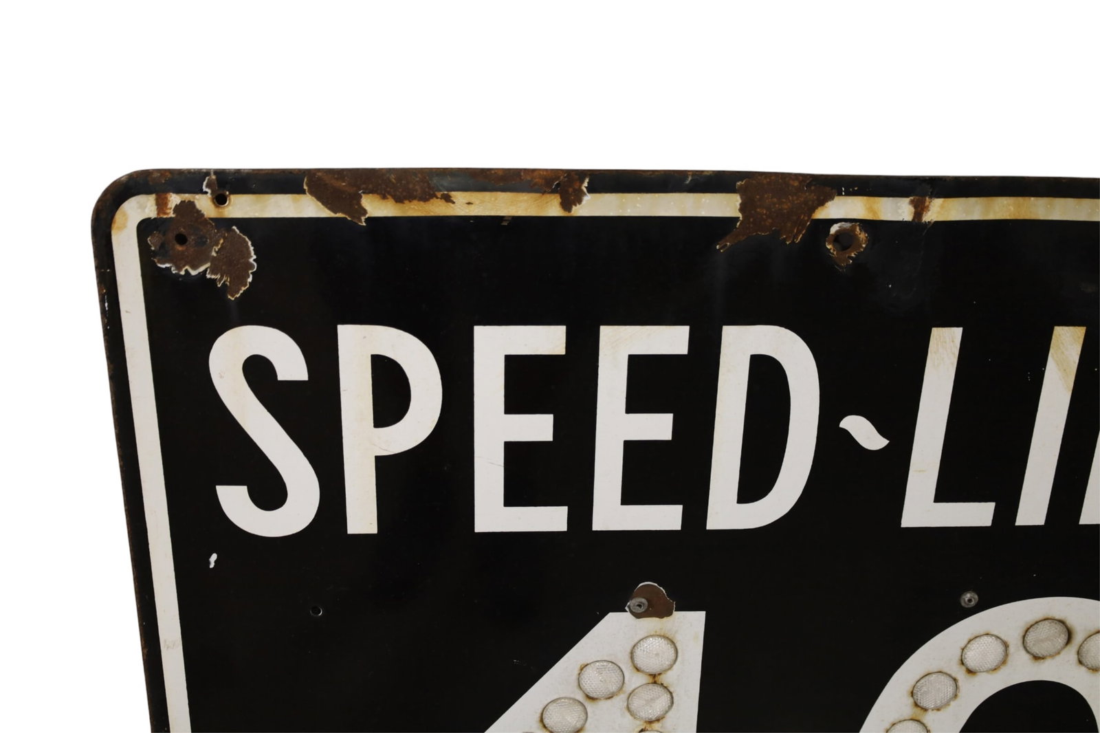 LARGE PORCELAIN SPEED LIMIT SIGN - 2