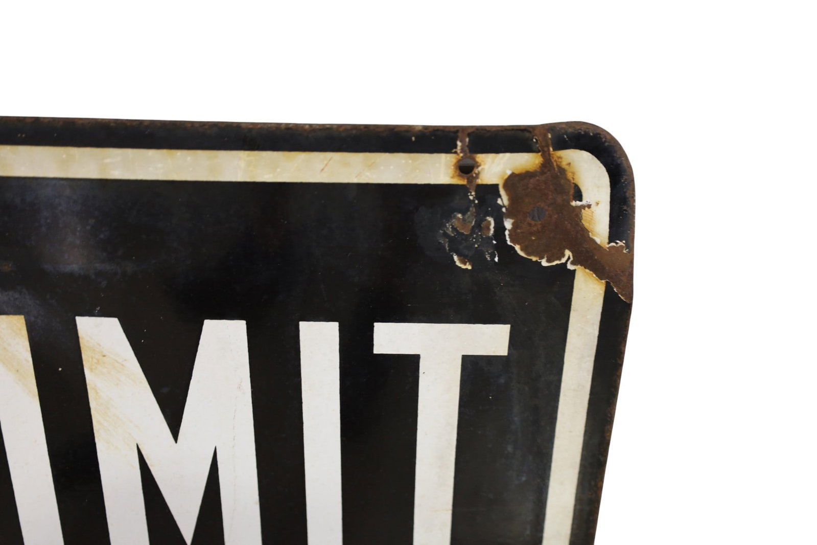 LARGE PORCELAIN SPEED LIMIT SIGN - 3
