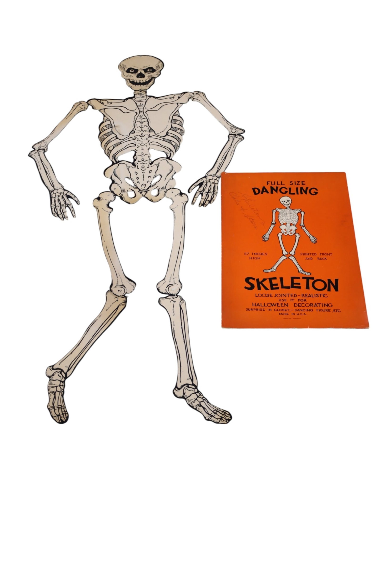 VINTAGE HALLOWEEN DANGLING SKELETON (1 of 3)