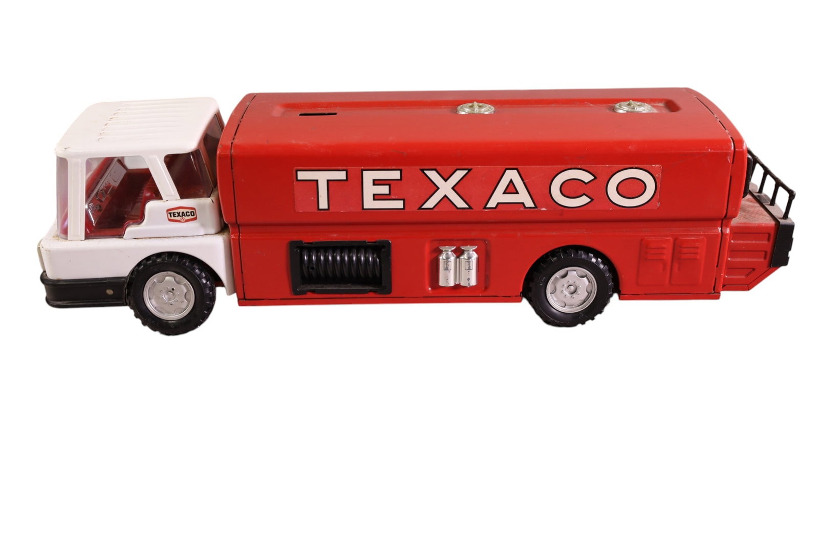 AMF TEXACO JET FUEL TANKER: AMF TEXACO JET FUEL TANKER TRUCK, MISSING CAP, SCRATCHES. 24" L.