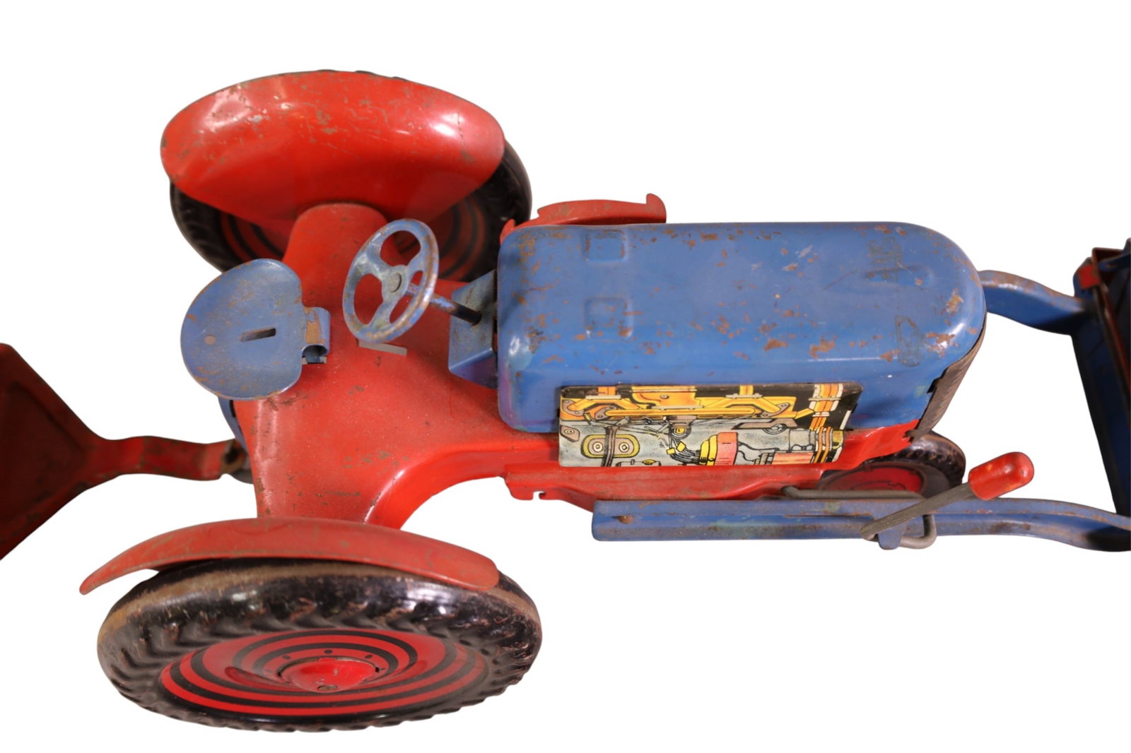 MARX PRESSED STEEL TRACTOR SET - 3
