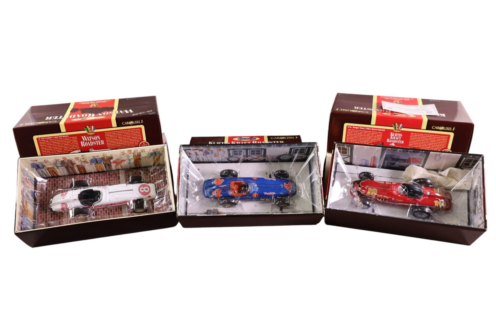 3 CAROUSEL 1 DIE CAST RACECARS (1 of 4)