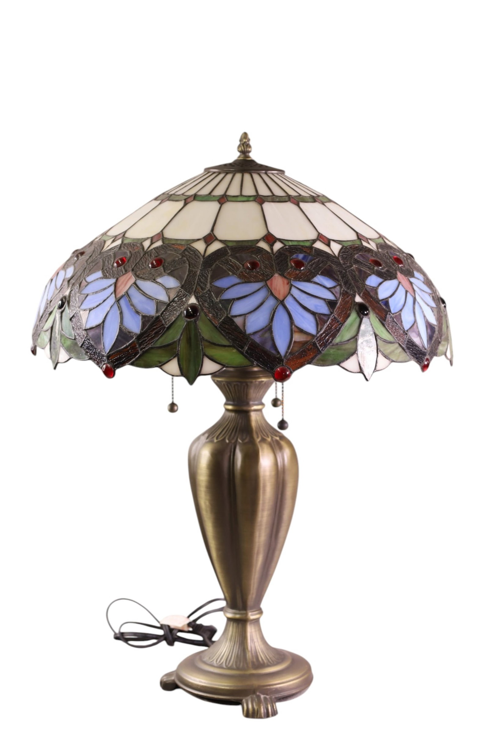 LEADED GLASS TABLE LAMP (1 of 3)
