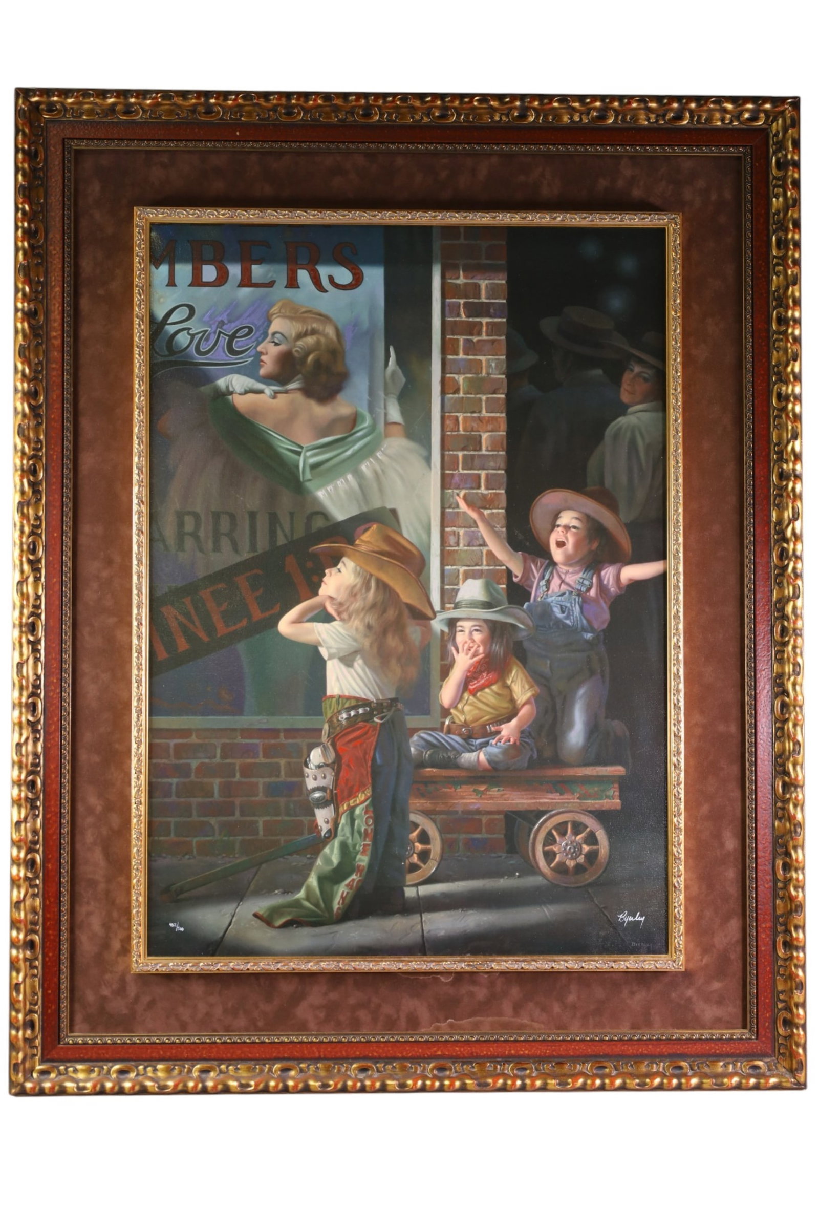 BOB BYERLEY GICLEE: LARGE PRINT ON CANVAS, 452/500. TITLED MATINEE. 34 1/2" x 43" THIS ITEM EXCEEDS SIZE LIMITATIONS FOR IN HOUSE SHIPPING, MUST BE PICKED UP IN HOUSE OR SHIPPED VIA 3rd PARTY GROUND SHIPPER.