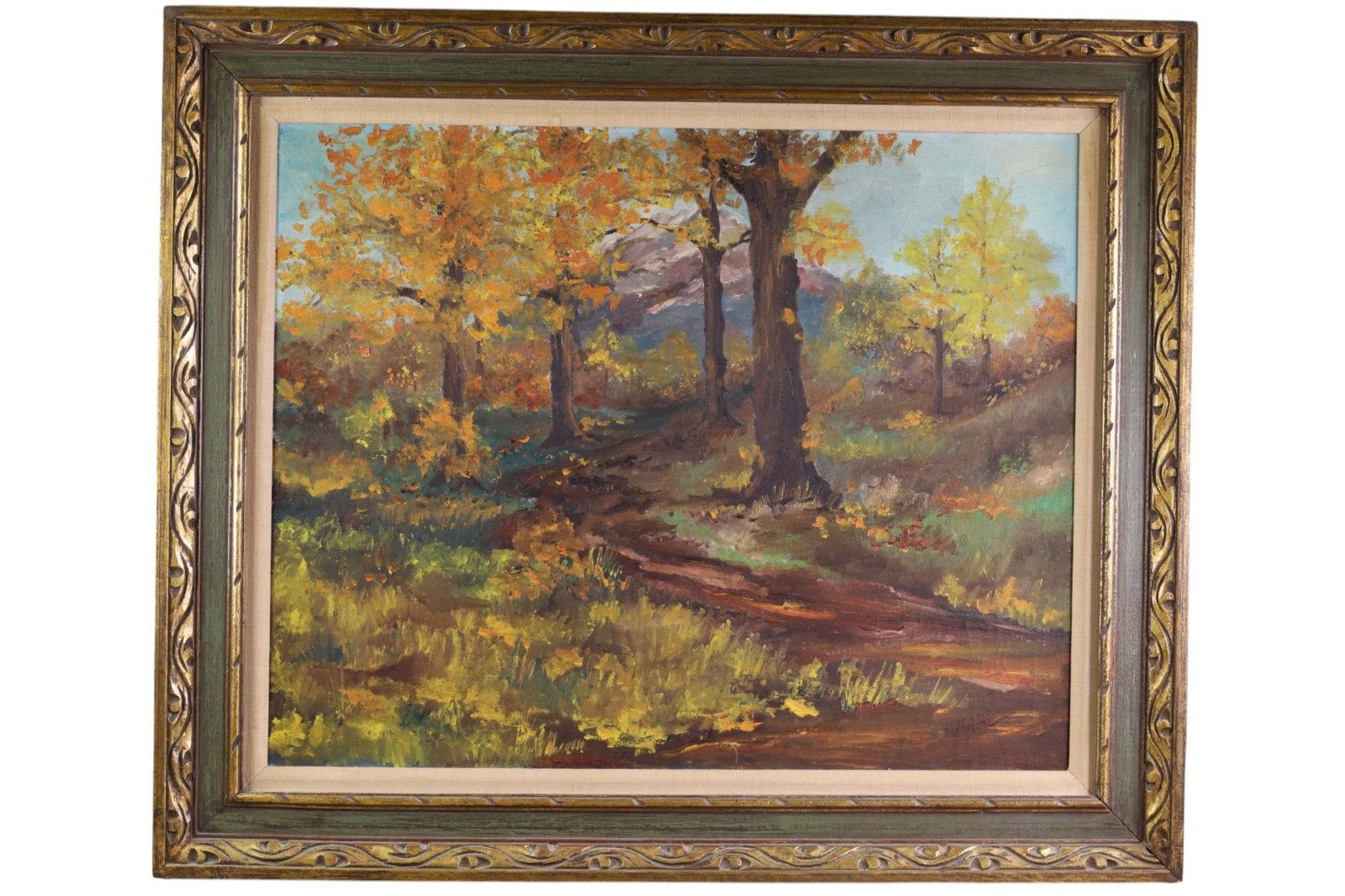 ROBERT MALONE OIL PAINTING: OIL ON CANVAS, SIGNED LOWER RIGHT, LANDSCAPE PAINTING. 38" x 32" IN FRAME. THIS ITEM EXCEEDS SIZE LIMITATIONS FOR IN HOUSE SHIPPING, MUST BE PICKED UP IN HOUSE OR SHIPPED VIA 3rd PARTY GROUND SHIPPER.