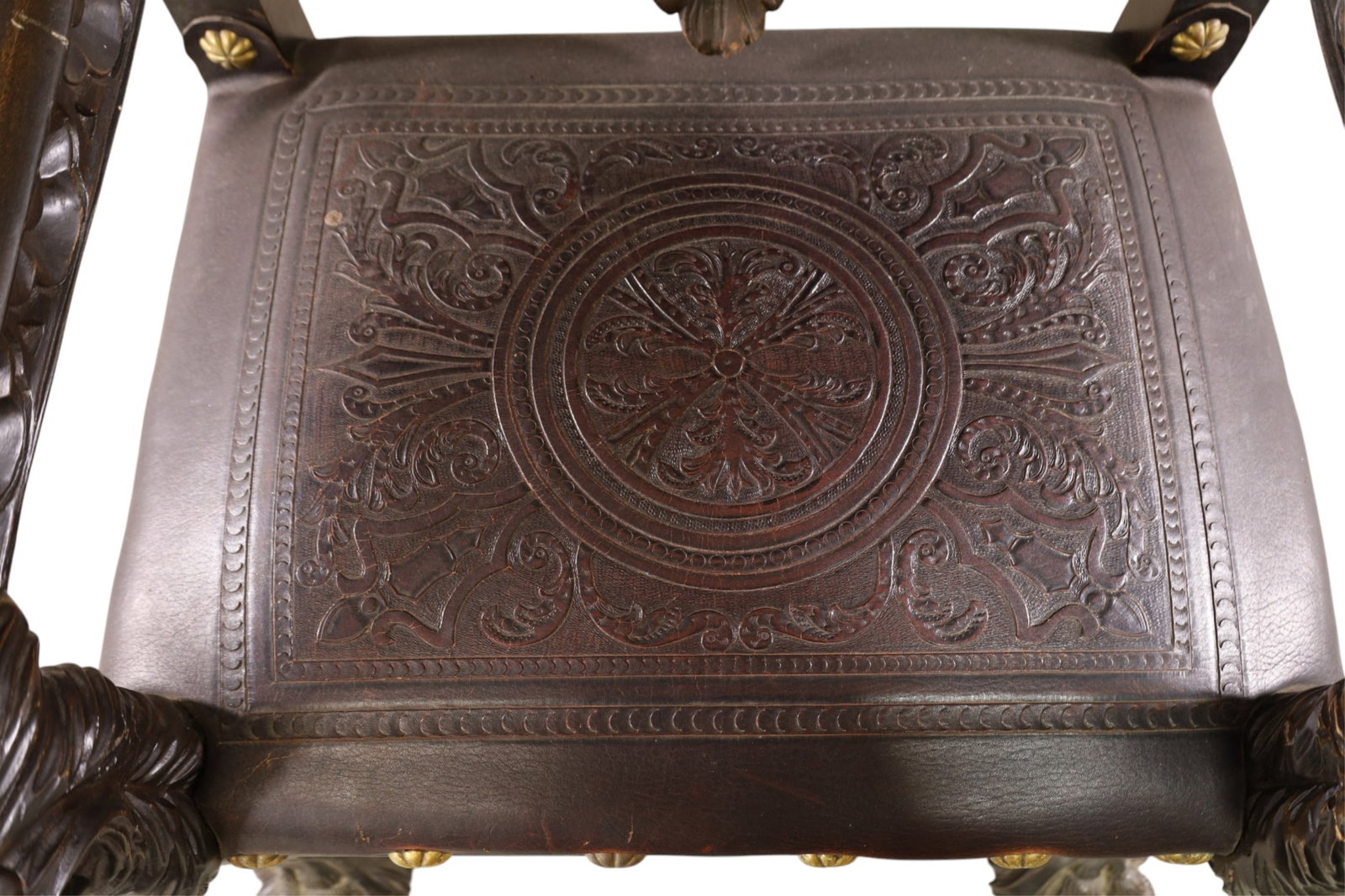 HIGHLY CARVED THRONE CHAIR - 3