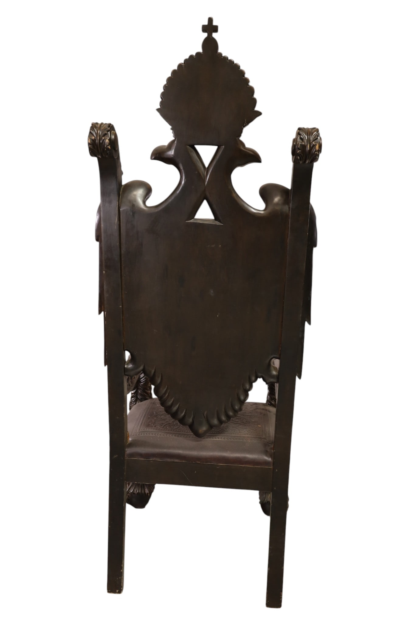 HIGHLY CARVED THRONE CHAIR - 5