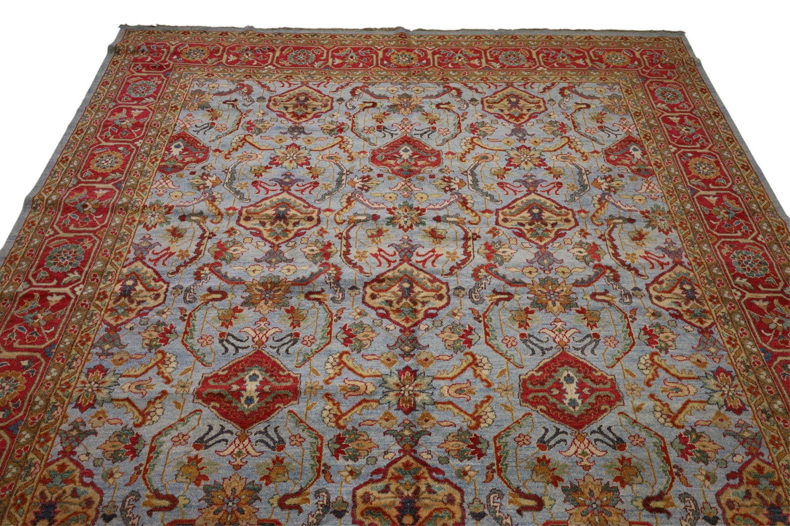 APPROX 10' x 14' HANDMADE WOOL RUG - 2
