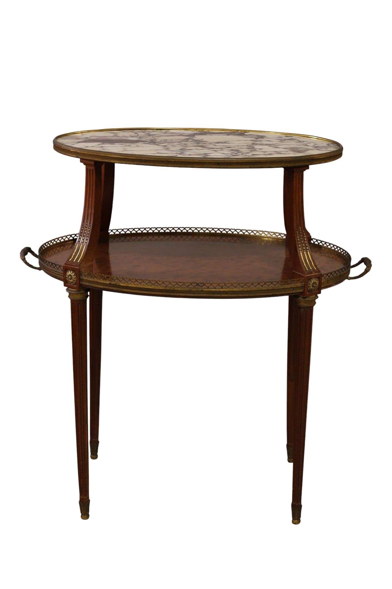 FRENCH MARBLE TOP SIDE SERVING TABLE