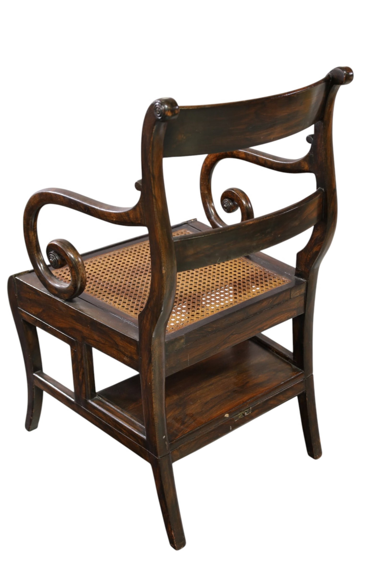 REGENCY MAHOGANY LIBRARY CHAIR - 4