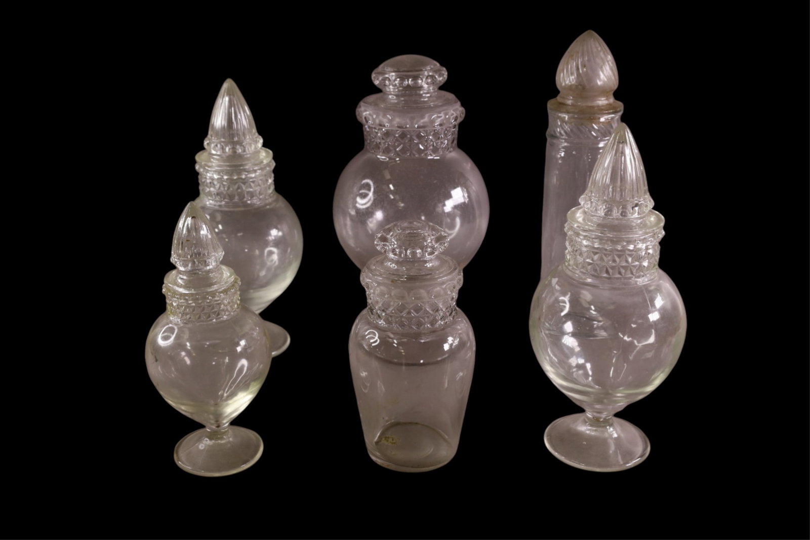 6 GLASS CANDY JARS (1 of 4)